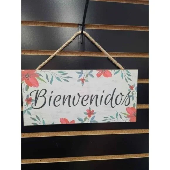 Bienvenidos Wooden Sign, Wall Decor - Picture 2 of 14
